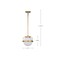 Nuvo Lakeshore 1-Light Small Pendant Natural Brass White Opal Glass 60/7783 - alternate 6